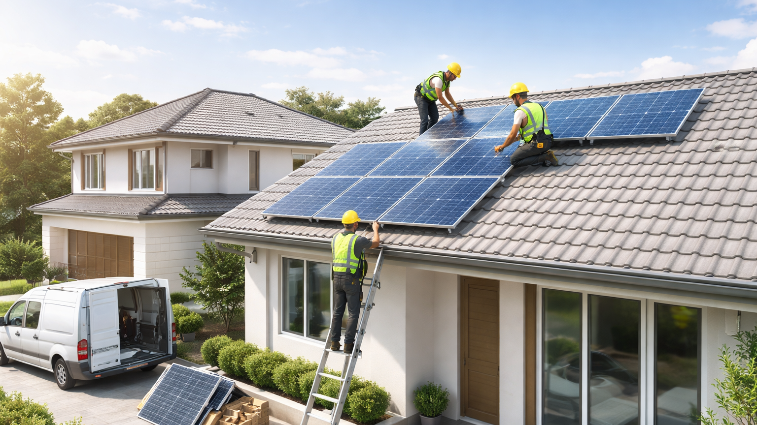 instalación de paneles solares residenciales