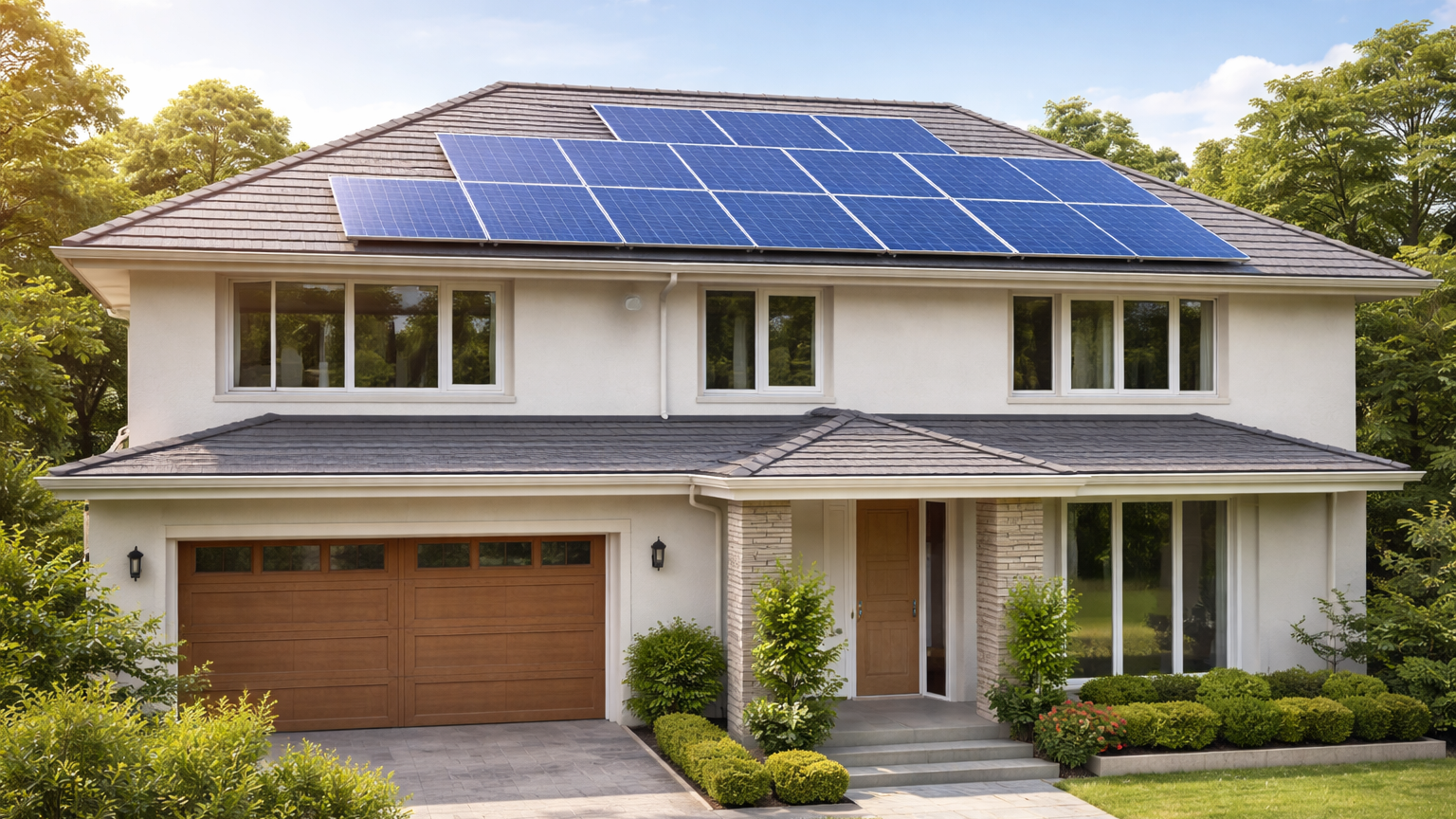 paneles solares residenciales en casa